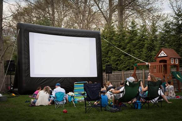 movie projector outdoor