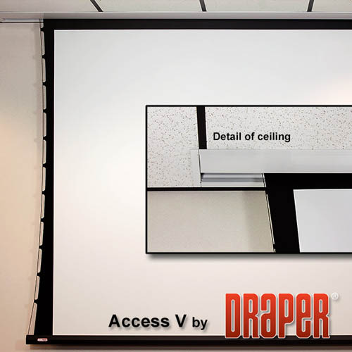 Draper Access V, 15', NTSC, Grey XH600V, 110 V, with LVC-IV Low Voltage Controller - 140020FBU