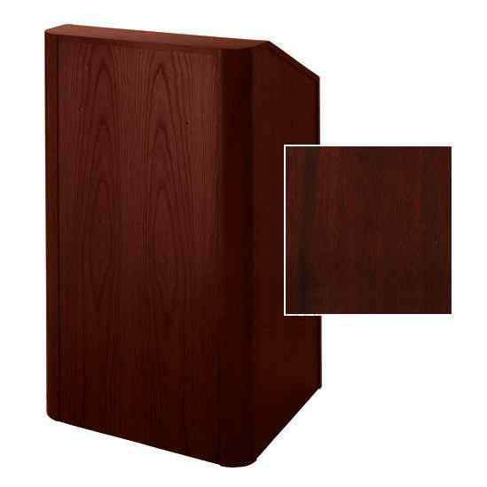 Sound-Craft RCV36-Dark Mahogany Instructor Series 47H x 36W Radius Corner  Lectern with Dark Mahogany Wood Veneer - Sound-Craft Sound-Craft-RCV36-Dark- Mahogany