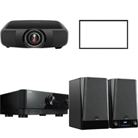 Epson LS12000 + Screen Innovations 120" Fixed Frame Screen + Yamaha RX-V6A AV Receiver + SVS Prime 5.1 Bundle