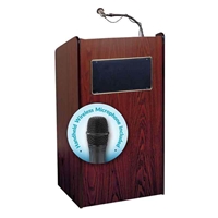 The Aristocrat Sound Lectern (Sound, Mahogany) with handheld Wireless mic