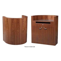 Sound-Craft BFV42-Walnut The President Series 48"H Curved Design Podium with Walnut Wood Veneer