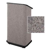 Sound-Craft CMLB-Gunmetal Convention Series 48"H Modular Lectern with Gunmetal Carpet and Black Wood Trim