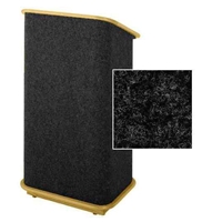 Sound-Craft CFLO-Charcoal Convention Series 48"H Lectern with Charcoal Carpet and Natural Oak Wood Trim