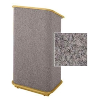 Sound-Craft CFLO-Gunmetal Convention Series 48"H Lectern with Gunmetal Carpet and Natural Oak Wood Trim