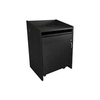 Middle Atlantic L2LDC2CCMGE PRE-CONFIGURED L2 SERIES LECTERN, 28" W, 25" D, WITH CONNECTIVITY - Grained Ebony Ash