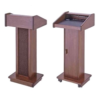 Sound-Craft LCA Club Series 47"H Lectern with Dark Mahogany Wood Veneer