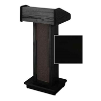 Sound-Craft LCB Club Series 47"H Lectern with Black Lacquered Wood Veneer