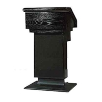 Sound-Craft LE1B Keynote Series 49"H Lectern with Black Lacquered Oak Wood Veneer