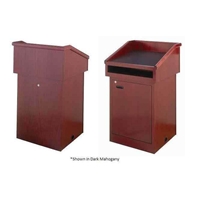 Sound-Craft LT3-Natural Oak Professor Series 47"H Full Floor Lectern with Natural Oak Wood Veneer