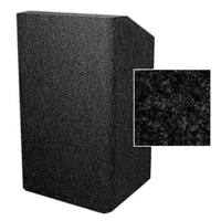 Sound-Craft RCC27-Charcoal Instructor Series 47"H x 27"W Radius Corner Lectern with Charcoal Carpeted Fabric