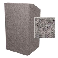 Sound-Craft RCC27-Gunmetal Instructor Series 47"H x 27"W Radius Corner Lectern with Gunmetal Carpeted Fabric