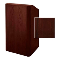 Sound-Craft RCV36-Dark Mahogany Instructor Series 47"H x 36"W Radius Corner Lectern with Dark Mahogany Wood Veneer