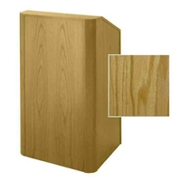 Sound-Craft RCV27-Natural Oak Instructor Series 47"H x 27"W Radius Corner Lectern with Natural Oak Wood Veneer