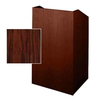 Sound-Craft SCV27-Dark Cherry Stained Oak Classic Series 47"H x 27"W Square Corner Lectern with Dark Cherry Stained Oak Wood Veneer