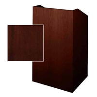 Sound-Craft SCV27-Dark Mahogany Classic Series 47"H x 27"W Square Corner Lectern with Dark Mahogany Wood Veneer