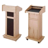 Sound-Craft TCFLSO Club Series 47"H Modular Lectern with Natural Oak Finish