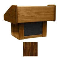 Sound-Craft TCK Club Series 17"H Portable Tabletop Lectern with Dark Oak Finish