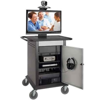 AVTEQ TMP-600 - Single Monitor Remote Patient Care Medical Cart with Medical Equipment Storage