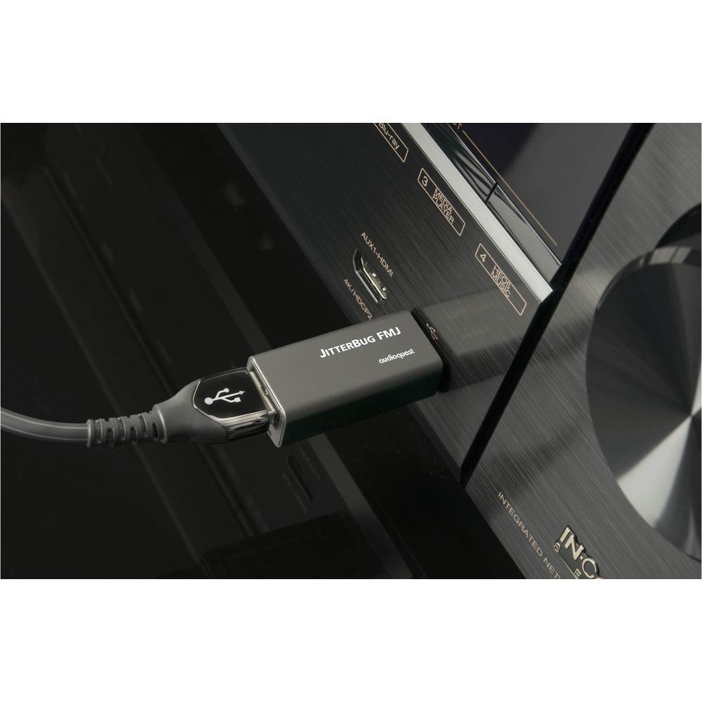 AudioQuest JITTERBUGFMJ JitterBug FMJ USB 2.0 Data & Power Noise Filter - AQ-JITBUGFMJ