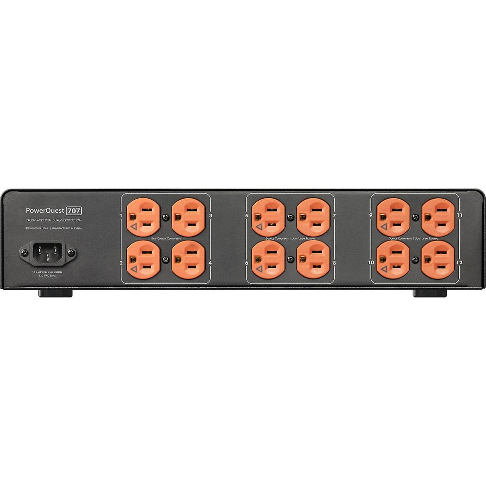 AudioQuest PQ707NA PowerQuest 707 12-Outlet Power Conditioner & Non-Sacrificial Surge Protector - AQ-PQ707NA