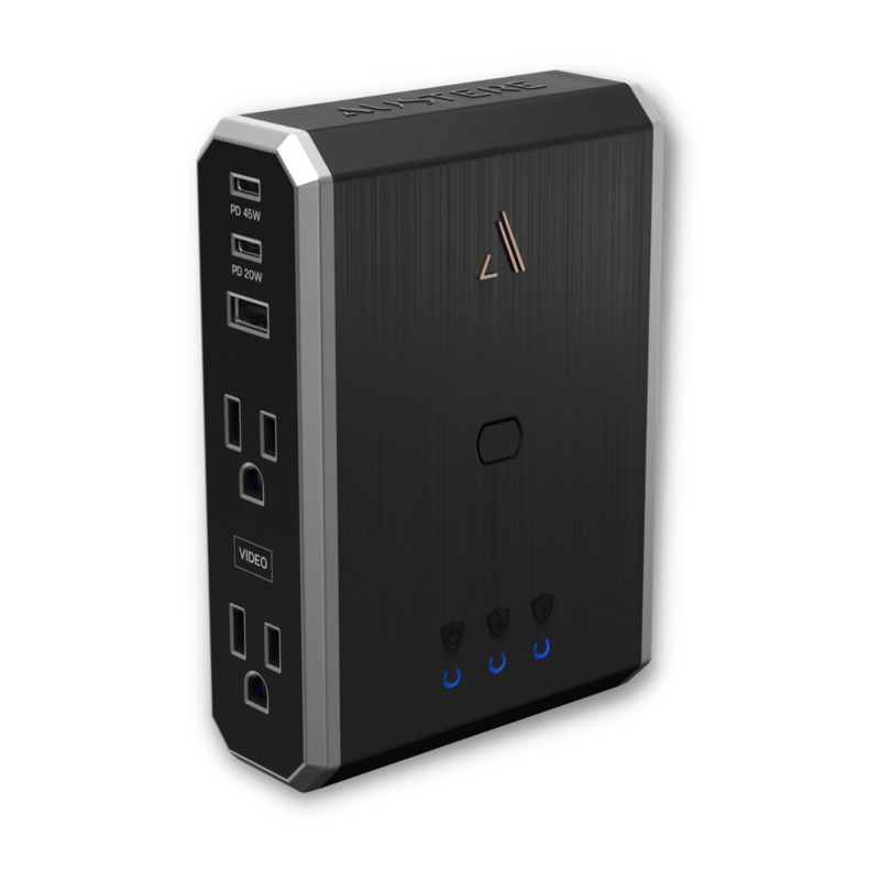 Austere VII Series Power 4-Outlet with Omniport USB+PD45 &#124; 7S-PS4-US1 - Austere-7S-PS4-US1