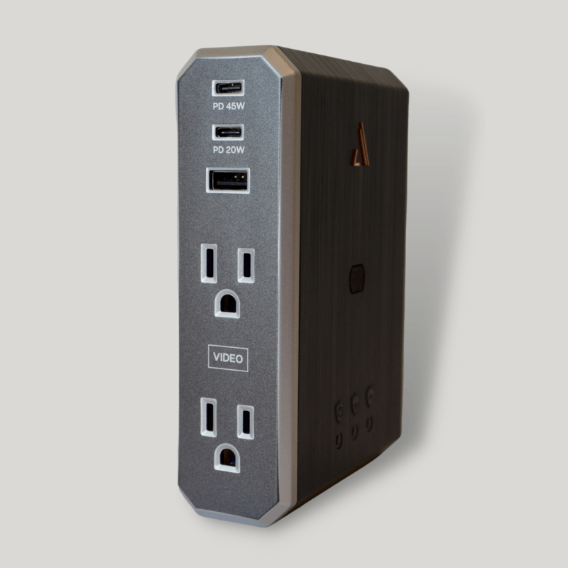 Austere VII Series Power 4-Outlet with Omniport USB+PD45 &#124; 7S-PS4-US1 - Austere-7S-PS4-US1