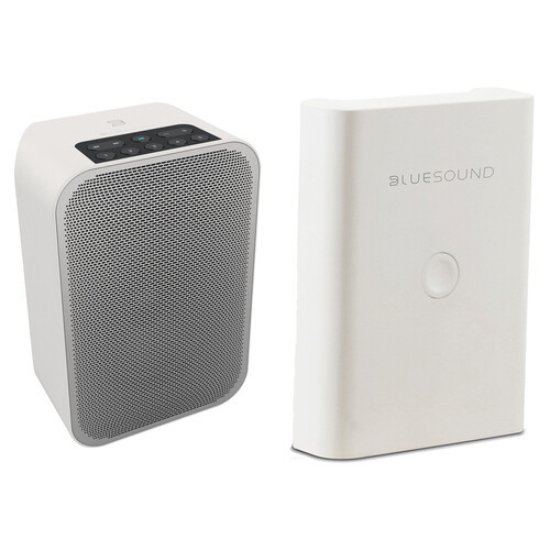 Bluesound PULSE FLEX 2i Wireless Speaker and Battery Pack Bundle (Matte White / White) - Bluesound-PULSE-FLEX-2I-BP100-BUNDLE-WHT