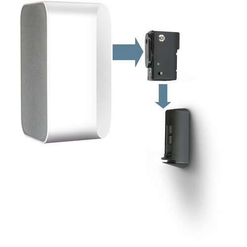 Bluesound PULSE FLEX Wall Mount Bracket (Black, Single) - Bluesound-WM100-BLK