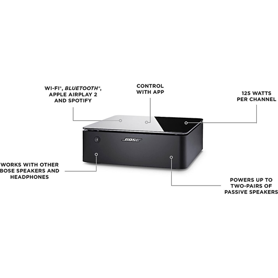 Bose Music Amplifier - 125W Speaker amp with Bluetooth & Wi-Fi connectivity - Bose-867236-1100