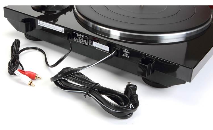 Denon DP-300F Automatic belt-drive turntable with pre-mounted cartridge and built-in phono preamp - DP300FBKE3 - Denon-DP-300F-BK