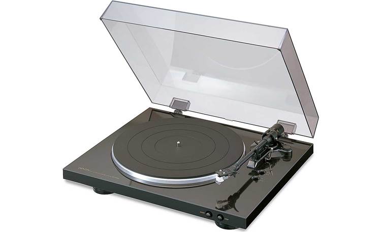 Denon DP-300F Automatic belt-drive turntable with pre-mounted cartridge and built-in phono preamp - DP300FBKE3 - Denon-DP-300F-BK