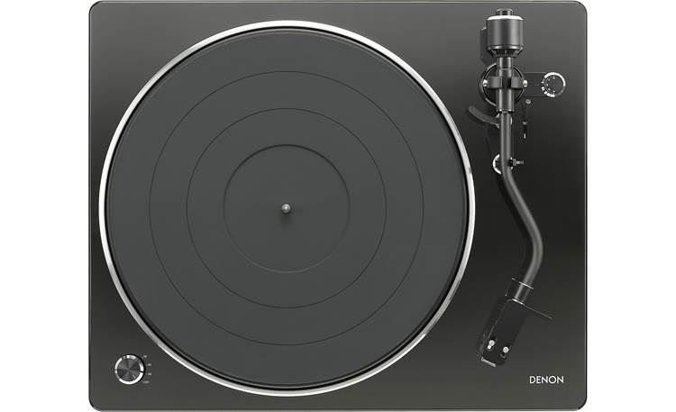 Denon DP-450USB Semi-automatic belt-drive turntable with pre-mounted cartridge, USB output and built-in phono preamp (Black) - DP450USBBKEM - Denon-DP-450USB-BK