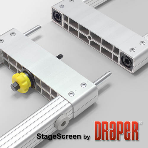 Draper 383566 StageScreen (Black) 276 diag. (135x240) - HDTV [16:9] - CineFlex CH1200V 1.2 Gain - Draper-383566