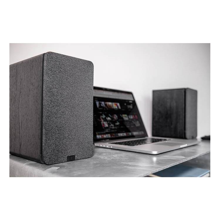 ELAC Debut ConneX DCB41 Powered bookshelf speakers with Bluetooth, HDMI and built-in phono preamp (Black) - ELAC-DCB41-BK