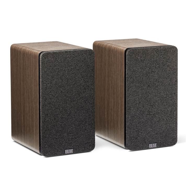 ELAC Debut ConneX DCB41 Powered bookshelf speakers with Bluetooth, HDMI and built-in phono preamp (Walnut) - ELAC-DCB41-WN