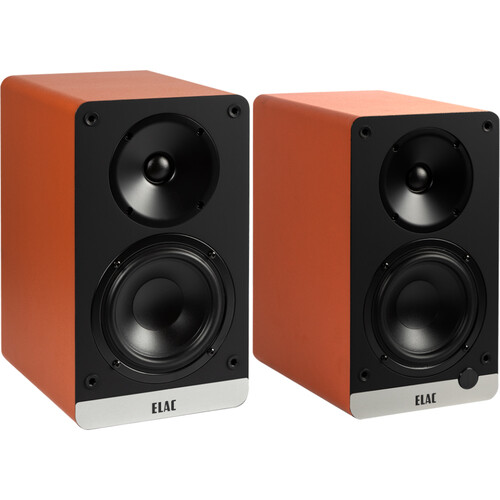 ELAC Debut ConneX DCB41 Two-Way Active Bookshelf Speakers (Orange, Pair) - ELAC-DCB41-OR