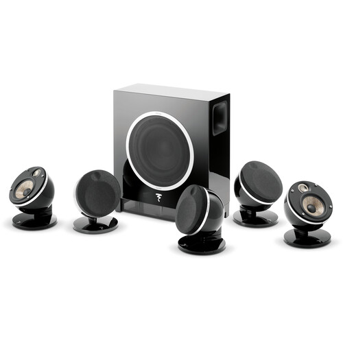 Focal D&#244;me Flax 5.1 Surround Sound System with Sub Air Wireless Subwoofer (Black) - Focal-FDOME51AIRFBK