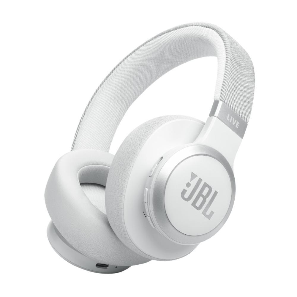 JBL Live 770NC Wireless Over-Ear Noise Cancelling Headphones - White - JBL-JBLLIVE770NCWHTAM