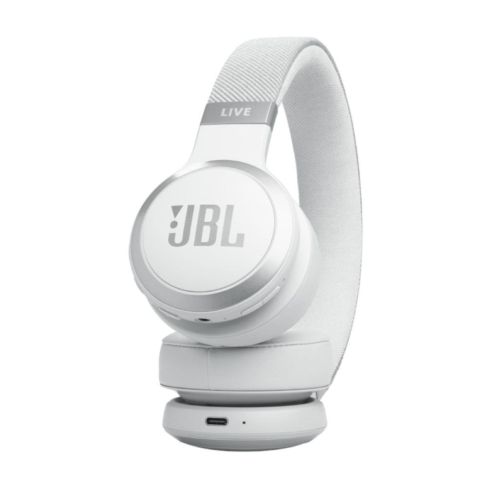 JBL Live 670NC Wireless On-Ear Noise Cancelling Headphones - White - JBL-JBLLIVE670NCWHTAM