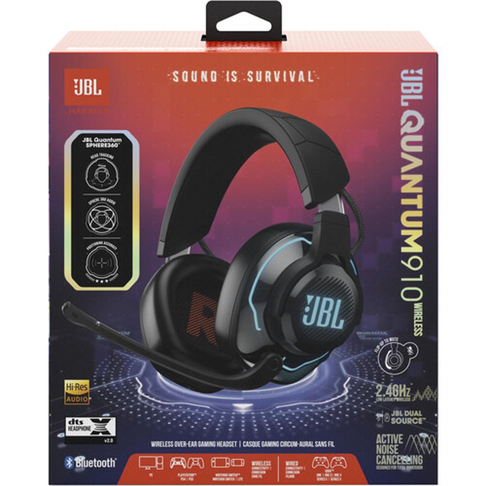 JBL Quantum 910 Wireless Noise-Cancelling Over-Ear Gaming Headphones Black - JBL-Q910WLBLK