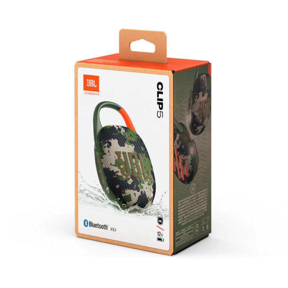 JBL Clip 5 Portable speaker with Bluetooth, built-in battery, waterproof and dustproof - Squad - JBL-JBLCLIP5SQUADAM