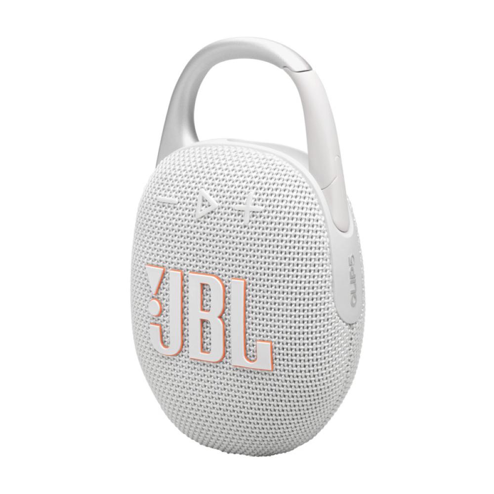 JBL Clip 5 Portable speaker with Bluetooth, built-in battery, waterproof and dustproof - White - JBL-JBLCLIP5WHTAM