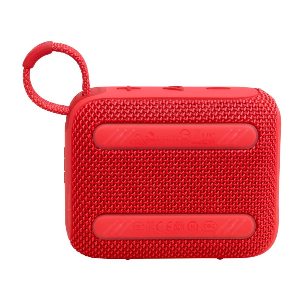 JBL Go 4 Portable speaker with Bluetooth, built-in battery, waterproof and dustproof - Red - JBL-JBLGO4REDAM