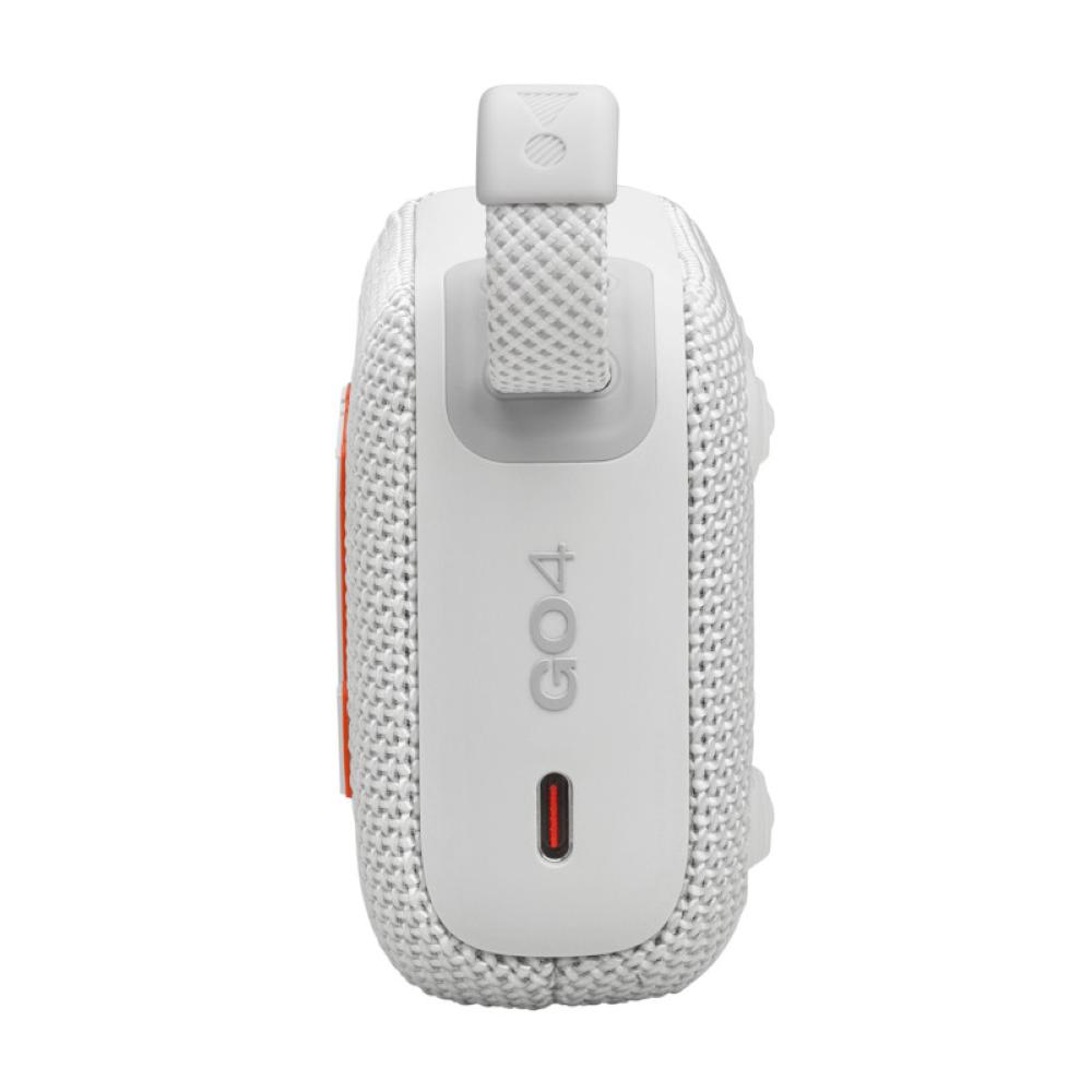 JBL Go 4 Portable speaker with Bluetooth, built-in battery, waterproof and dustproof - White - JBL-JBLGO4WHTAM