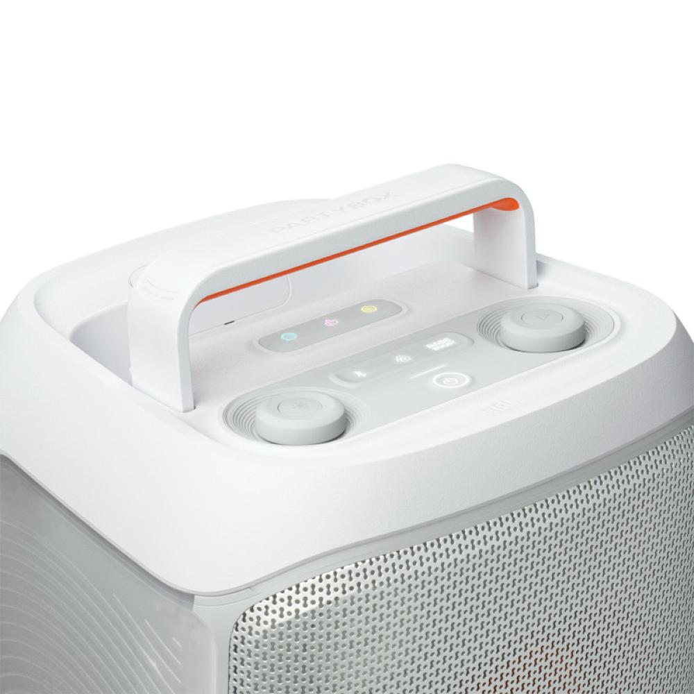 JBL PartyBox Club 120 Portable party speaker - JBL Pro Sound, lightshow, splashproof, foldable handle, replaceable battery - White - JBL-JBLPBCLUB120SWAM