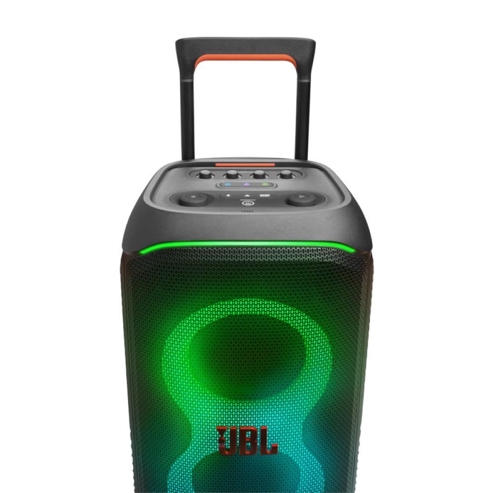 JBL PartyBox Stage 320 Portable party speaker - JBL Pro Sound, lightshow, splashproof, telescopic handle, wheels - Black - JBL-JBLPBSTAGE320AM