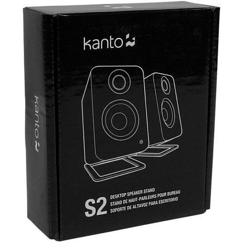 Kanto Living S2 Desktop Speaker Stands (Pair, Black) - KANTO-S2