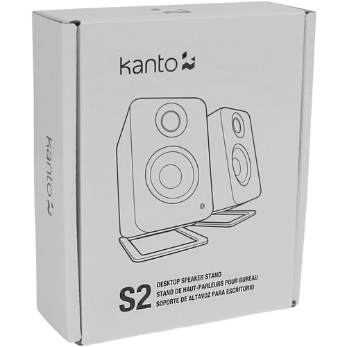 Kanto Living S2 Desktop Speaker Stands (Pair, White) - KANTO-S2W