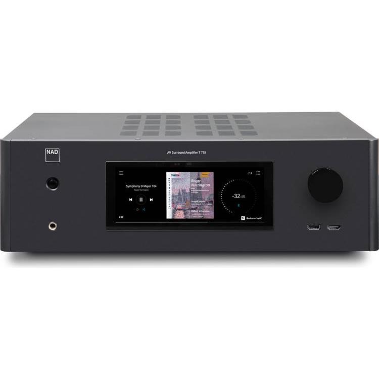 NAD T 778 9.2-channel home theater receiver with Wi-Fi, BluOS, Bluetooth, Apple AirPlay 2 and Dolby Atmos - NAD-T-778